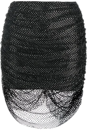 GIUSEPPE DI MORABITO Rhinestone-embellished mesh miniskirt