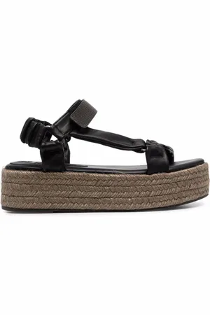 Brunello Cucinelli Monili-embellished platform sandals