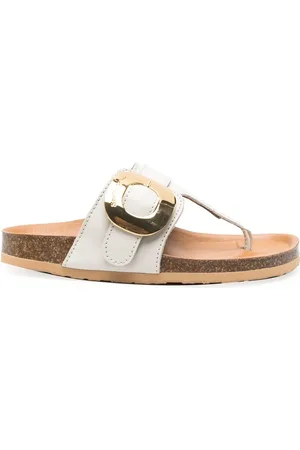 See by Chloé Engraved-logo detail flip-flops