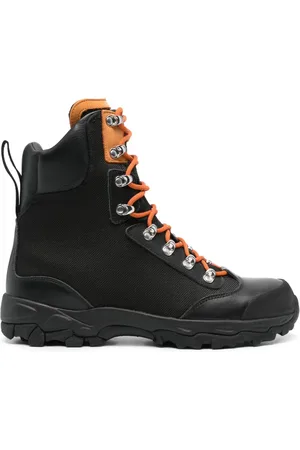 MARCELO BURLON Embossed-logo hiking boots
