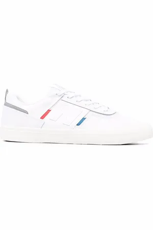 New Balance Logo-patch panelled leather sneakers