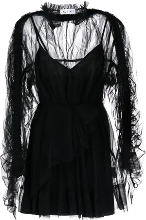 ACT N°1 Tulle-panels mini dress