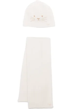 Il gufo Logo-embroidered hat set
