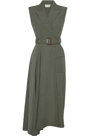 Alexander McQueen Tailored wool midi dress