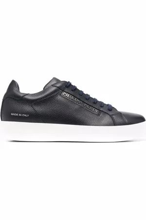 Philipp Plein Logo-print leather trainers