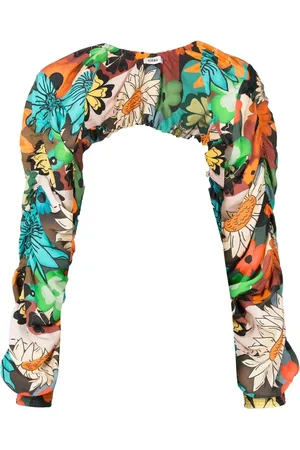 AMIR SLAMA Floral-print bolero jacket