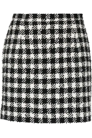 Alessandra Rich Herringbone-pattern print mini skirt