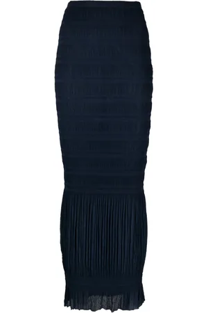 Gianfranco Ferré 1990s shirred striped maxi skirt
