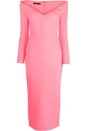 ALEX PERRY Deryn off-shoulder midi dress