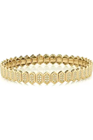 Shay 18kt yellow Hexagon diamond bracelet