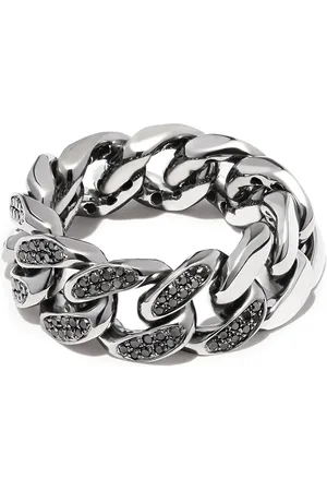 Shay 18kt white gold diamond link ring