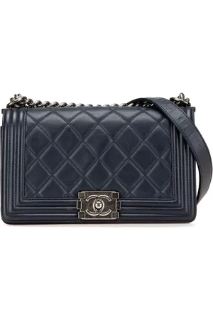 CHANEL 2014 Old Medium Quilted Calfskin Boy Flap crossbody bag