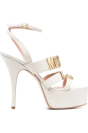 Moschino Logo-plaque 120mm platform sandals