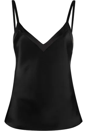 BLANCA V-neck satin top