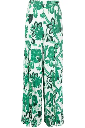 Etro Floral-print wide-leg trousers