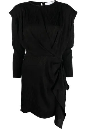 IRO Long-sleeved draped jacquard dress