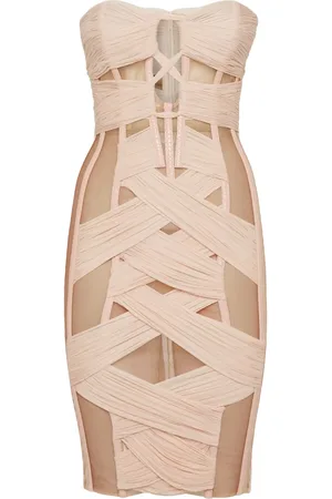 Dsquared2 Chiffon Bandage Corset mini dress