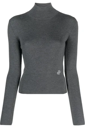 Patou Merino-blend mock-neck jumper