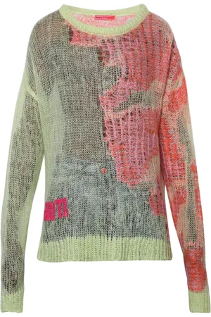 Members OF The Rage Colour-block open-knit jumper