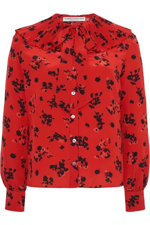 Alessandra Rich Floral-print silk blouse