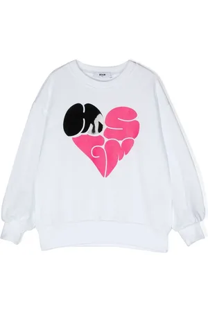 Msgm Heart logo-print sweatshirt