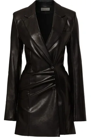 Nicholas Serene ruched faux leather dress