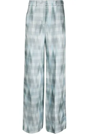 Giorgio Armani Prince of Wales silk trousers
