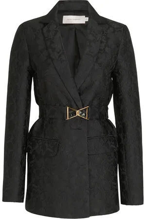 Silvia Tcherassi Cuneo floral-jacquard belted blazer