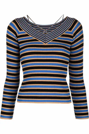 Andersson Bell Striped rib-knit jumper