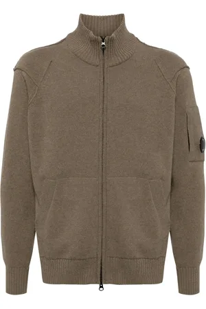 C.P. Company Waffle-knit roll-neck cardigan