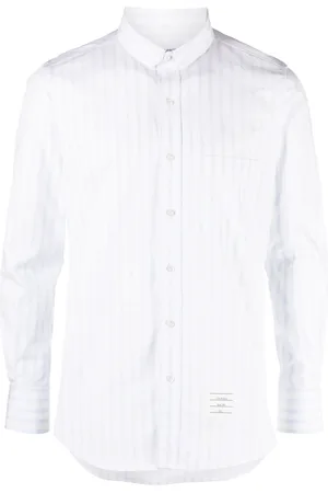 Thom Browne Striped long-sleeve cotton shirt