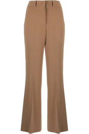 ALBERTO BIANI Crepe high-waist flared trousers