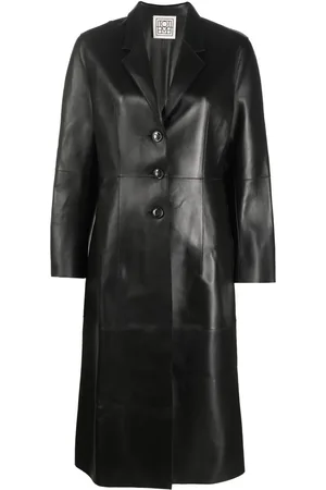 Totême Single-breasted leather coat