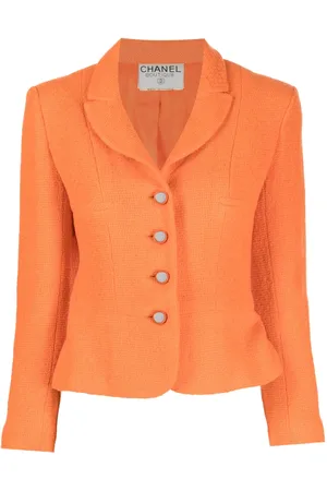 CHANEL 2000s CC-buttons tweed jacket