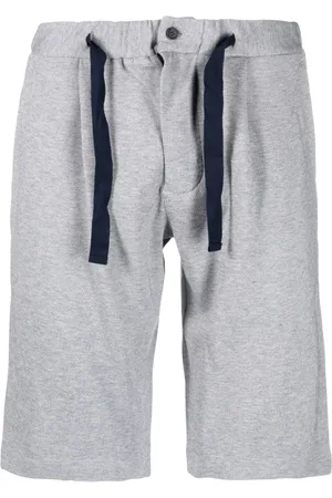 Paul & Shark Mélange-effect drawstring-waist shorts