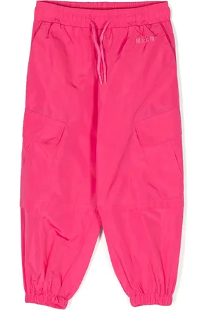 Msgm Logo-embroidered cargo trousers