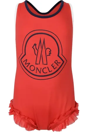 Moncler Logo-print ruffle swimsuit