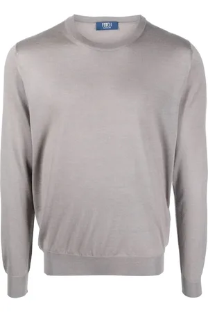 FEDELI Crew-neck cashmere-silk jumper