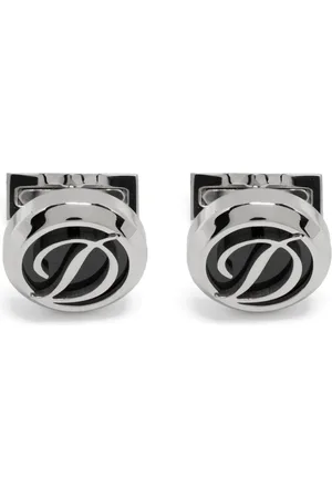 S.T. Dupont Logo-engraved lacquered cufflinks