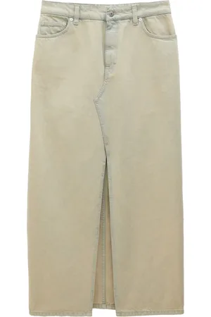 Filippa K Front-slit denim midi skirt