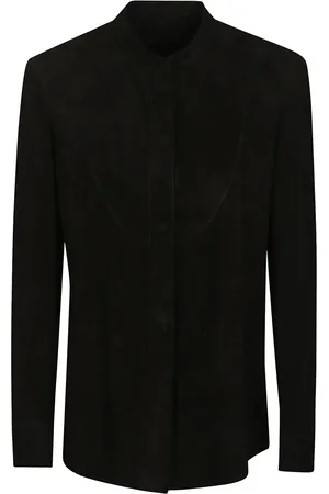 SALVATORE SANTORO Suede button-up shirt