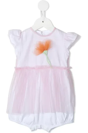 Il gufo Tulle-skirt flower-detail shorties