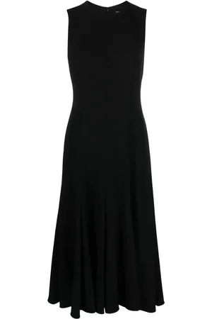 THEORY Sleeveless flared midi dress