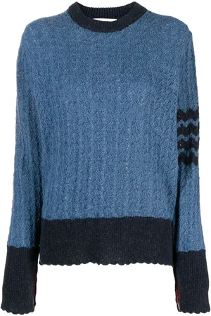 Thom Browne Cable-knit pointelle stitch jumper
