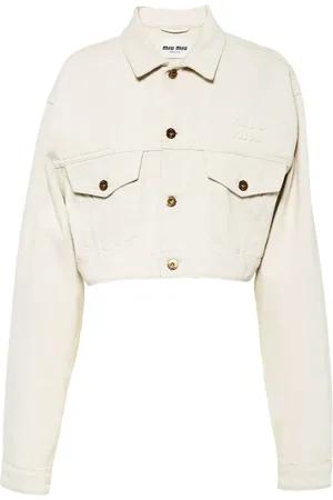 Miu Miu Logo-appliqué denim jacket