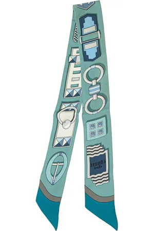 Hermès 20th Century Carre en Boucles Silk Twilly Scarf scarves