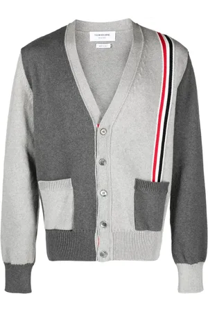 Thom Browne Funmix V-neck cotton cardigan