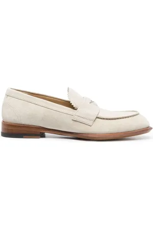 Alexander McQueen Logo-plaque suede loafers