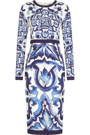 Dolce & Gabbana Majolica-print sheath dress