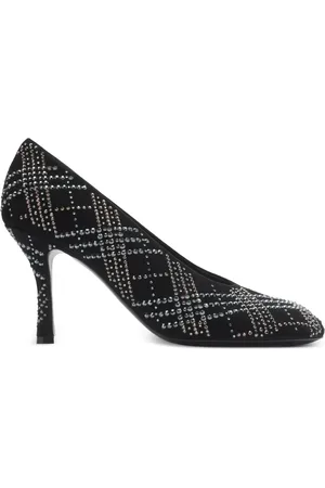 Burberry Crystal-embellished suede pumps